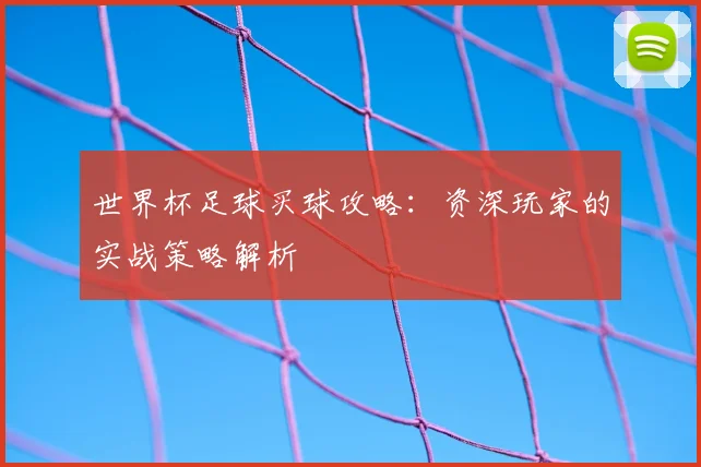 世界杯足球买球攻略：资深玩家的实战策略解析